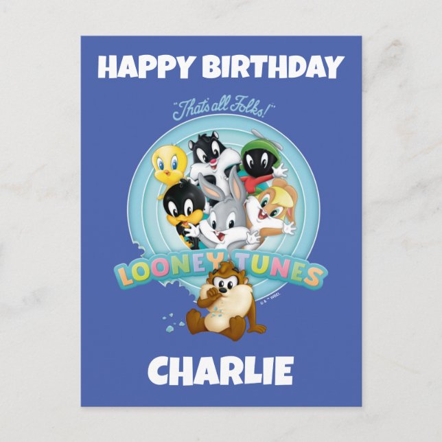 Postal Baby LOONEY TUNES™ Logo | That's All Folks (Anverso)