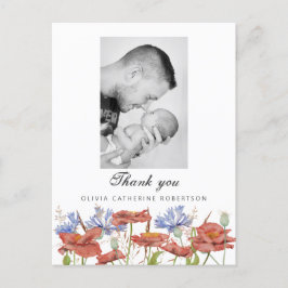 Postal Baby Photo agradece el anuncio de nacimiento de la