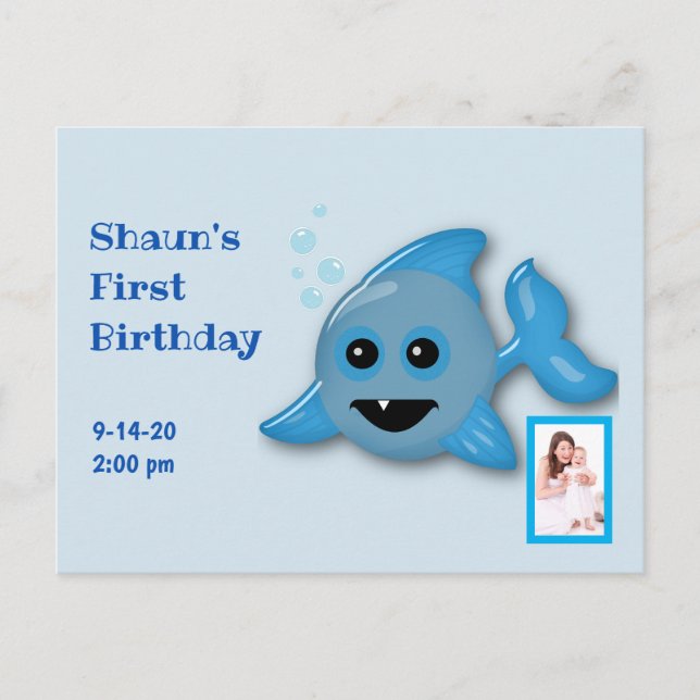Postal Baby Shark con Foto (Anverso)
