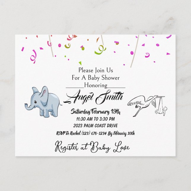 Postal Baby Shower (Anverso)