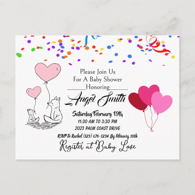 Postal Baby Shower (Anverso)