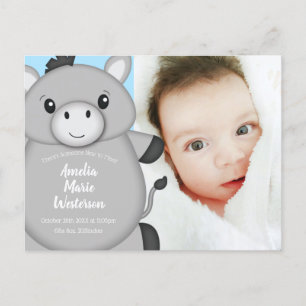 Postal Baby Shower Blue de Donkey