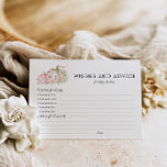 Postal Baby Shower Chica de la Calabaza de Deseos y Conse<br><div class="desc">Combinando belleza y encanto de otoño esta "Tarjeta de Deseos y Consejos para Bebé" de la Calabaza Rosa Baby Shower será un placer para ser apreciado por años. Elementos coincidentes en nuestra Pequeña Colección de Calabaza - Diseño de Fiesta de cava.</div>