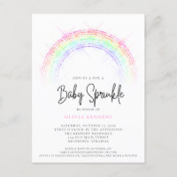 Baby Shower de chisporroteo con el bebé arco iris 