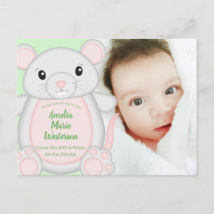 Postal Baby Shower de mouse