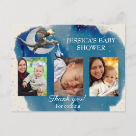 Postal Baby Shower de un pequeño caballero dragón Foto de