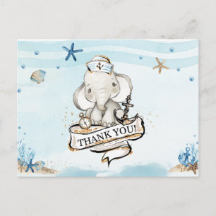 Postal Baby Shower: Elefante elefante Nautical Boy Gracia
