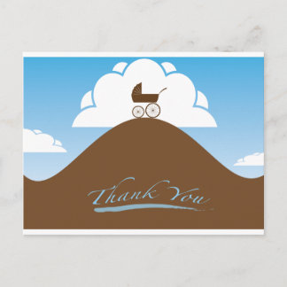 Postal Baby Shower gracias azul