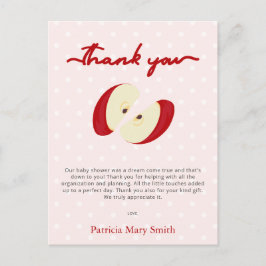 Postal Baby Shower gracias de Apple of our Eye Fall