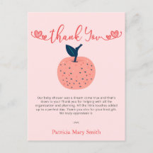 Baby Shower gracias de Apple of our Eye Fall