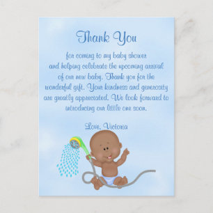 Postal Baby Shower Gracias es un niño bebé