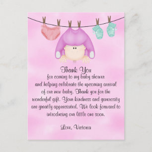 Postal Baby Shower Gracias Muchacha