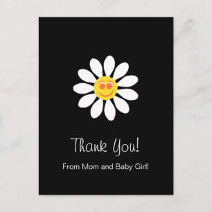 Postal Baby Shower le agradece margarita femenina de la