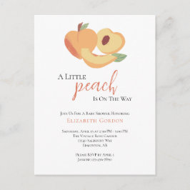 Postal Baby Shower Little Peach