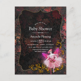 Postal Baby Shower mágico esparcante de hadas vendimias