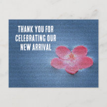 Baby Shower Pink Flower Blue Water Guest