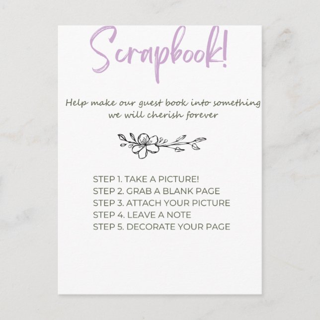 Postal Baby Shower Scrap Book (Anverso)