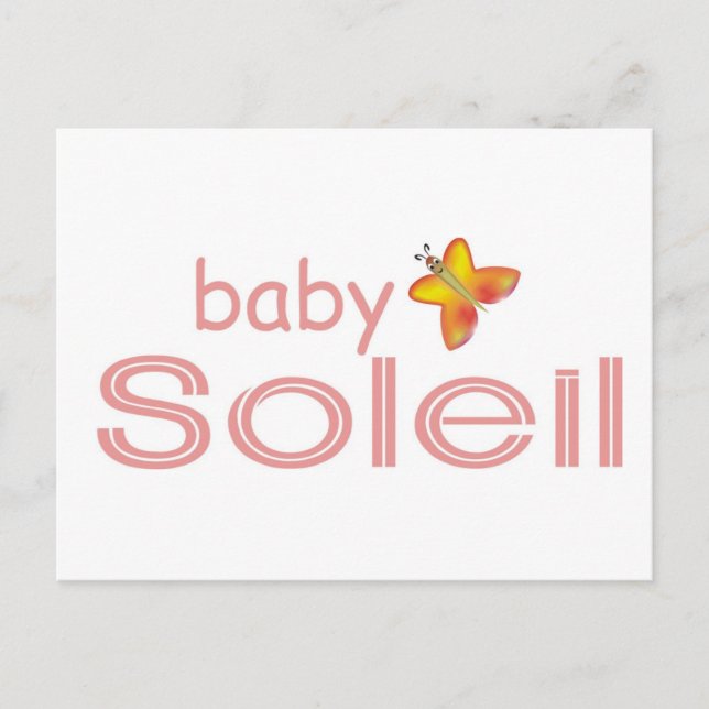 Postal Baby Soleil (Anverso)