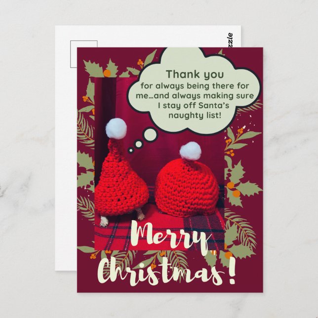 Postal Baby Sulcata Tortoise Mejor Amigos Navidades Graci (Anverso / Reverso)