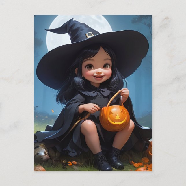 Postal Baby Witch Halloween (Anverso)