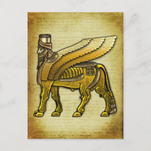 Postal Babylonian Winged Bull Lamassu