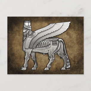 Postal Babylonian Winged Bull Lamassu