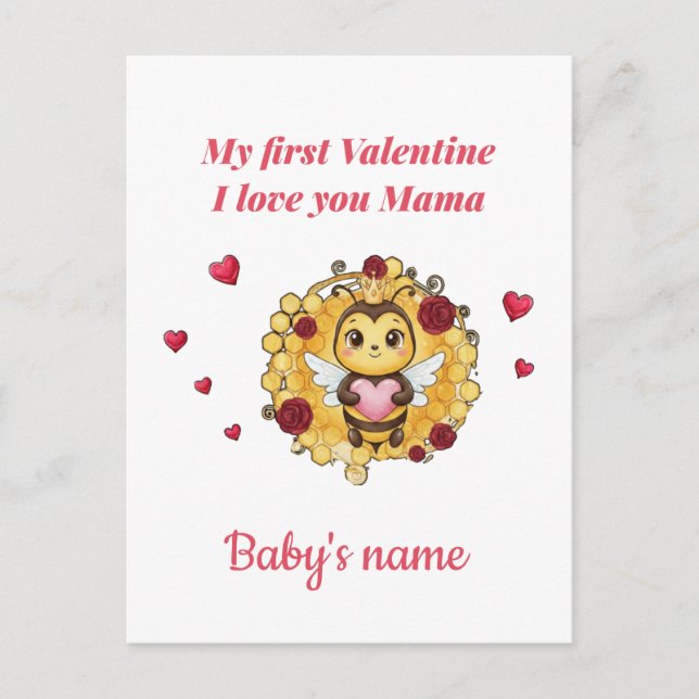 Postal Baby's First valentine (Anverso)