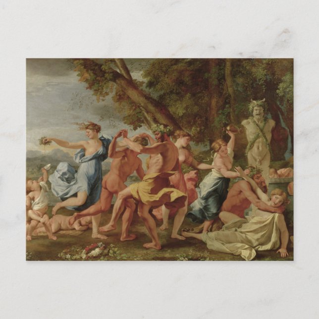 Postal Bacanal antes de una Herma, c.1634 (Anverso)