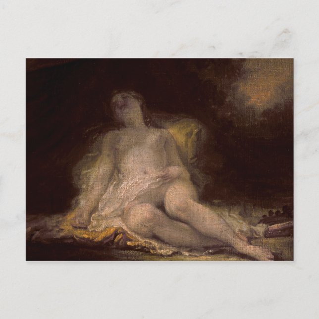 Postal Bacchante durmiente (Anverso)