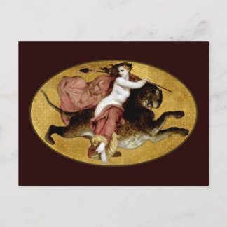 Postal Bacchante En Una Pantera