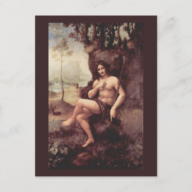 Postal Bacchus de Leonardo da Vinci (Anverso)