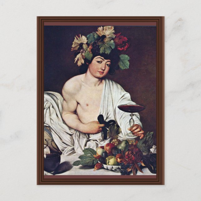 Postal Bacchus De Michelangelo Merisi Da Caravaggio (Anverso)