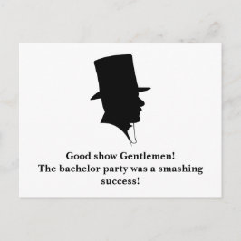 Postal Bachelor Party Thank You Postcard