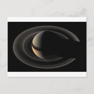 Postal Backlit Saturn from Cassini Orbiter