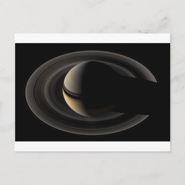 Postal Backlit Saturn from Cassini Orbiter (Anverso)