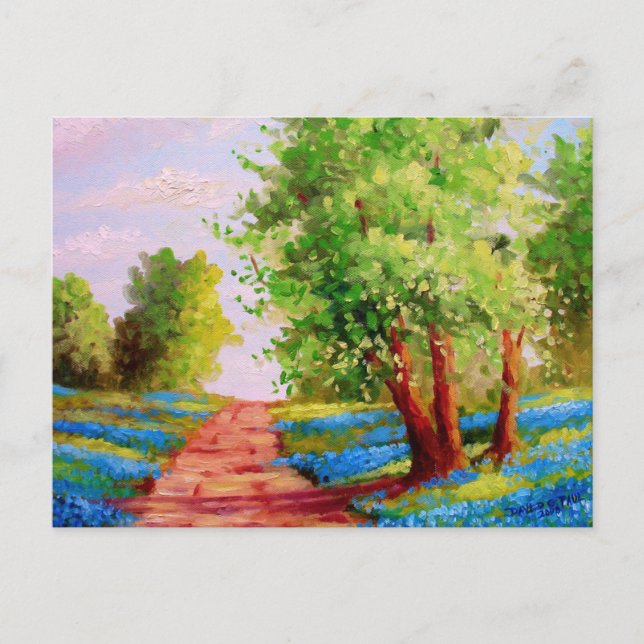 Postal Backroad Bluebonnets (Anverso)