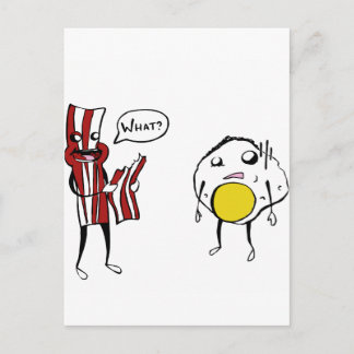 Postal Bacon Comiendo Bacon