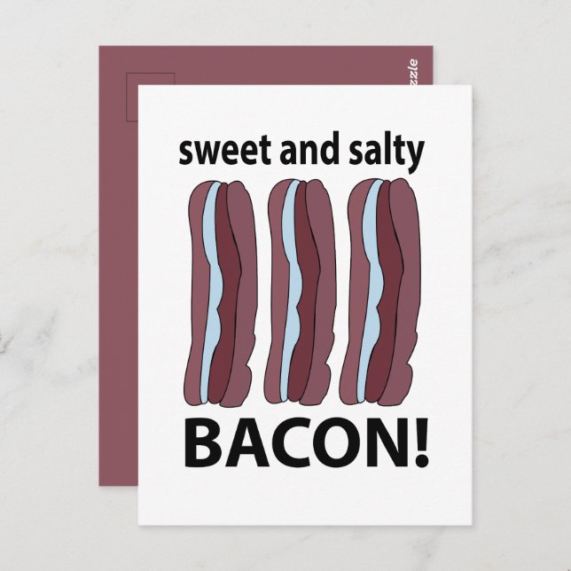 Postal Bacon Dulce Y Salado Bacon (Anverso / Reverso)