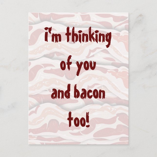 Postal Bacon en papel (Anverso)
