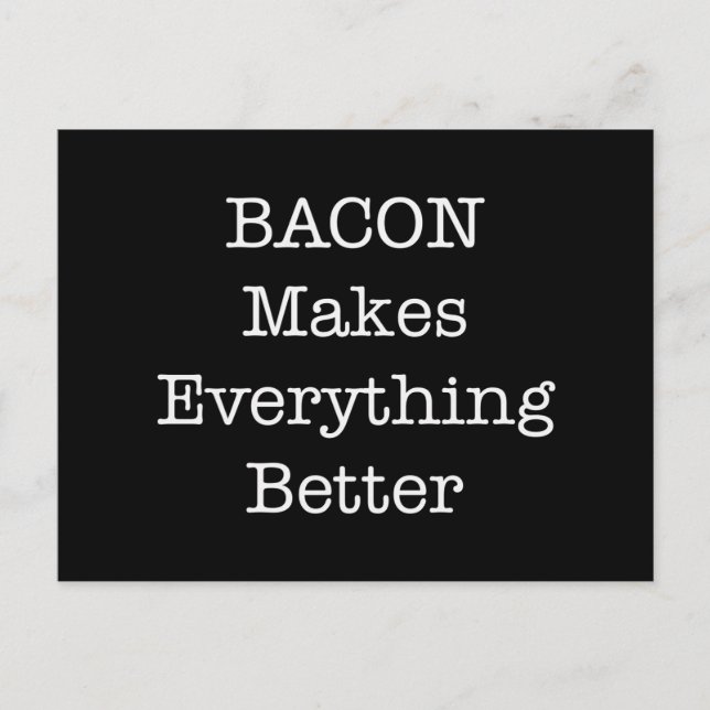 Postal BACON lo hace todo mejor (Anverso)