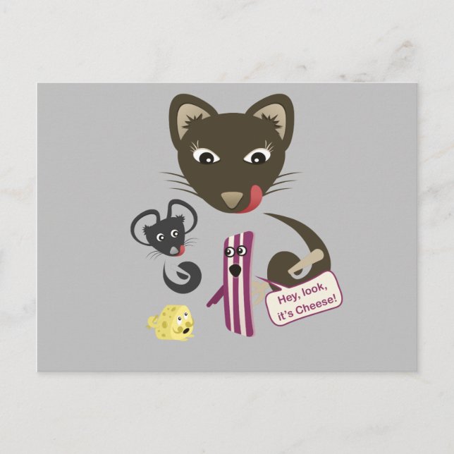 Postal Bacon une amigos y enemigos (Anverso)