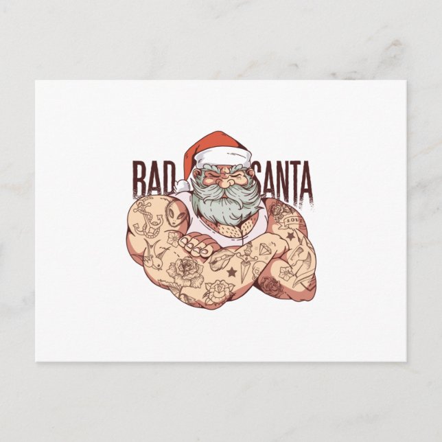 Postal Bad Tattoo Santa (Anverso)