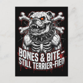 Postal Badass Skeleton Bulldog Gothic