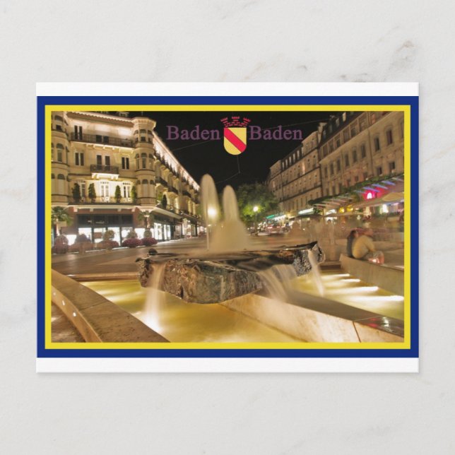 Postal Baden-Baden Ansichtskarte (Anverso)