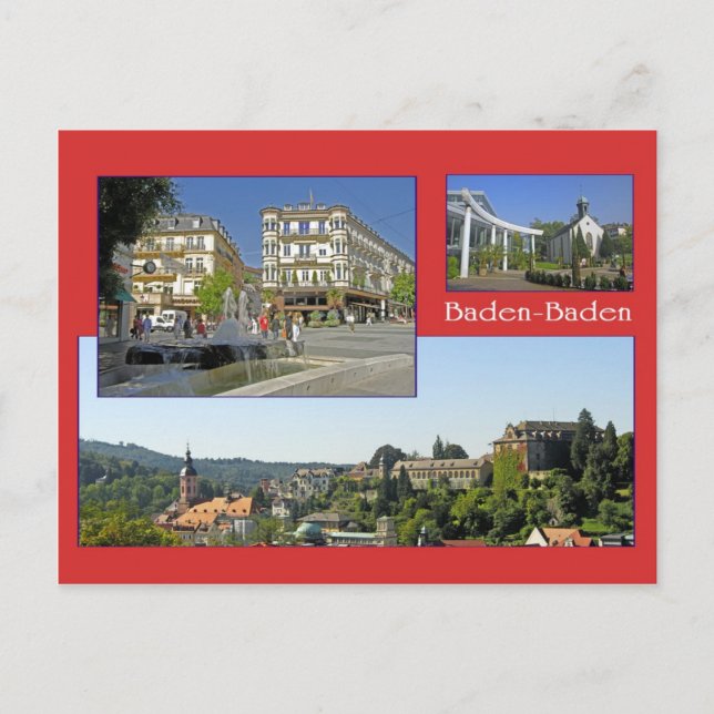 Postal Baden-Baden Ansichtskarte (Anverso)