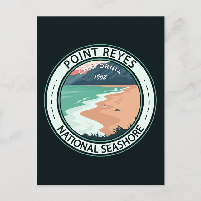 Postal Badge de California en Point Reyes National Seasho (Anverso)
