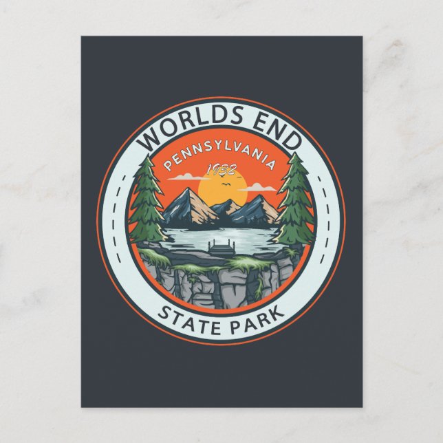 Postal Badge del World End State Park Pennsylvania (Anverso)