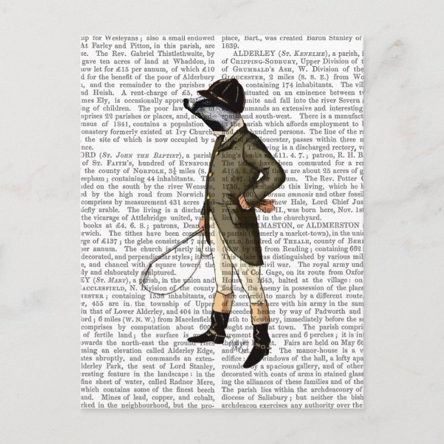 Postal Badger el piloto lleno (Anverso)