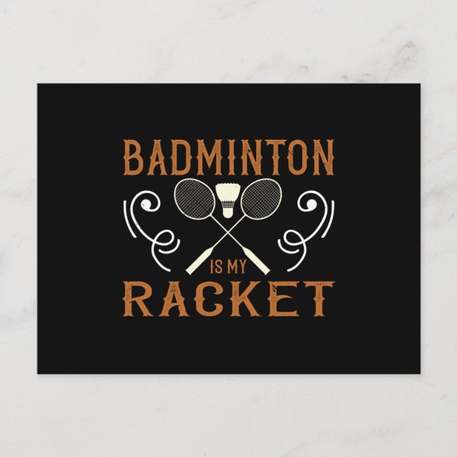 Postal Badminton - Badminton es mi raqueta (Anverso)