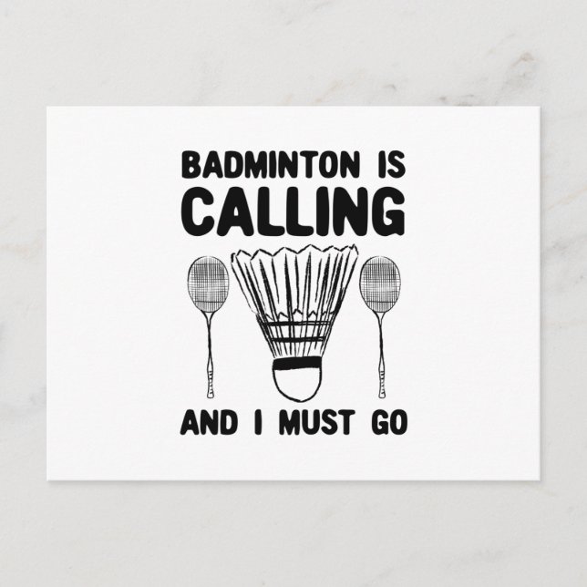 Postal Badminton - Badminton está llamando (Anverso)